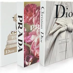 Coffee Table Decorative Books For Home Decor, Fake Books For Decoration, Aesthetic Bookshelf Decor for Living Room Office Bedroom, 3 Piece.